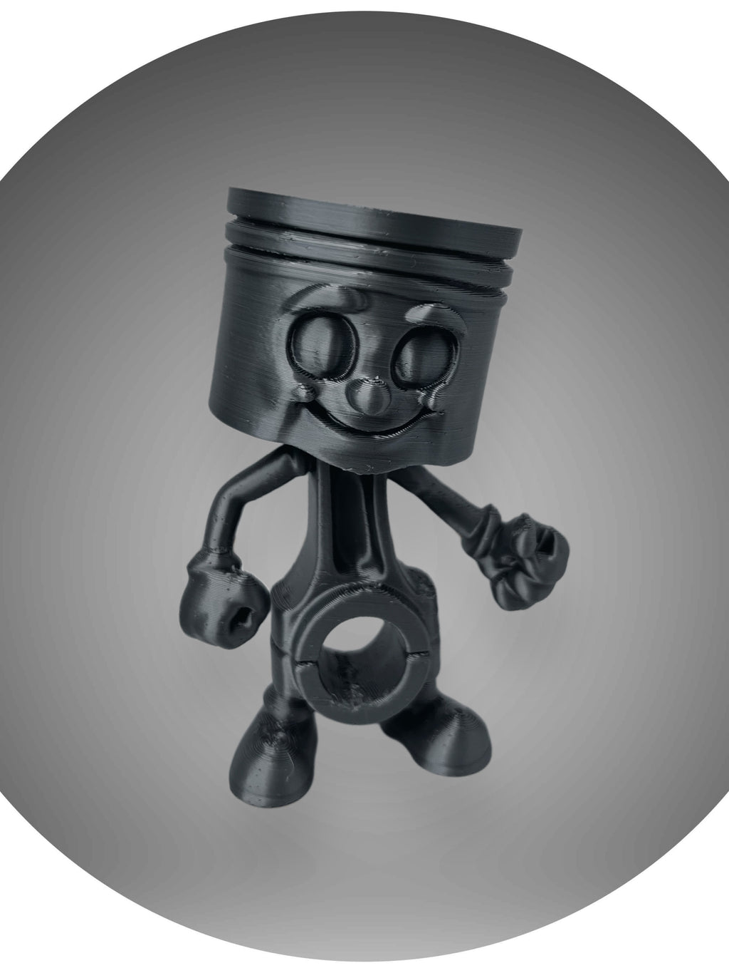 Dugattyú Figura – 3D Nyomtatott Autós Dekoráció (10 cm)