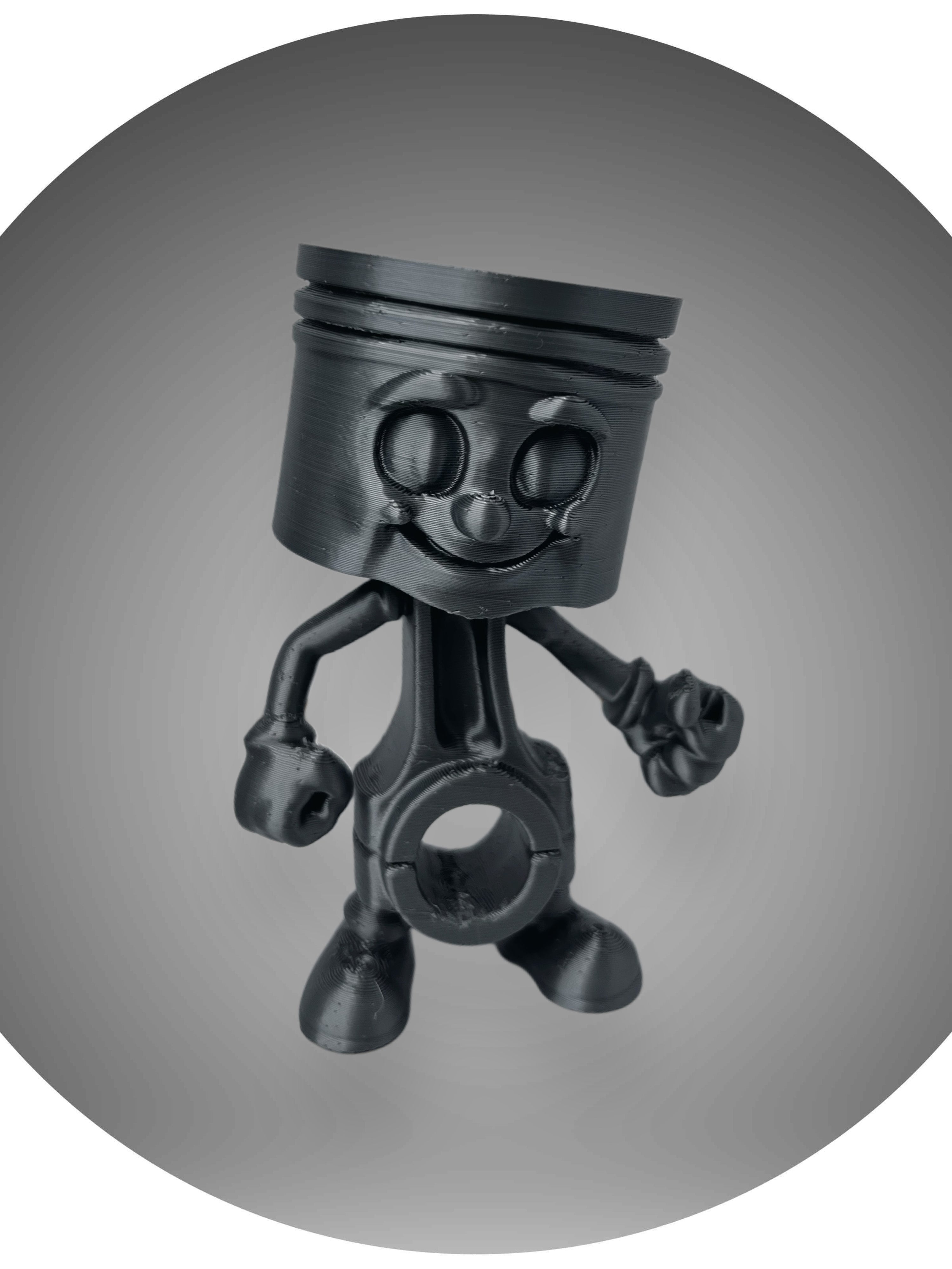 Dugattyú Figura – 3D Nyomtatott Autós Dekoráció (10 cm)