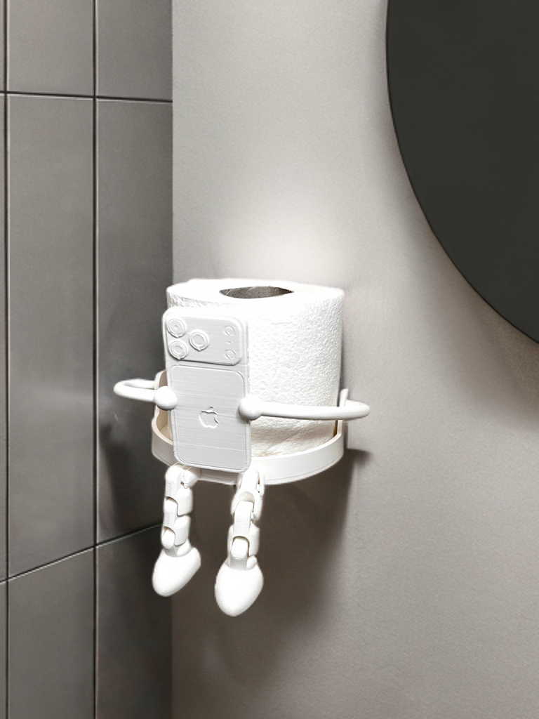Robot WC-papír tartó – Telefon dizájn