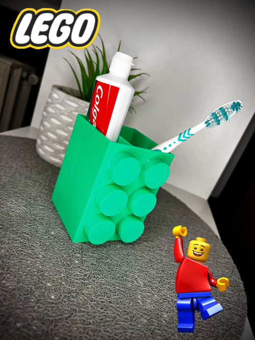 Lego formájú fogkefe tartó