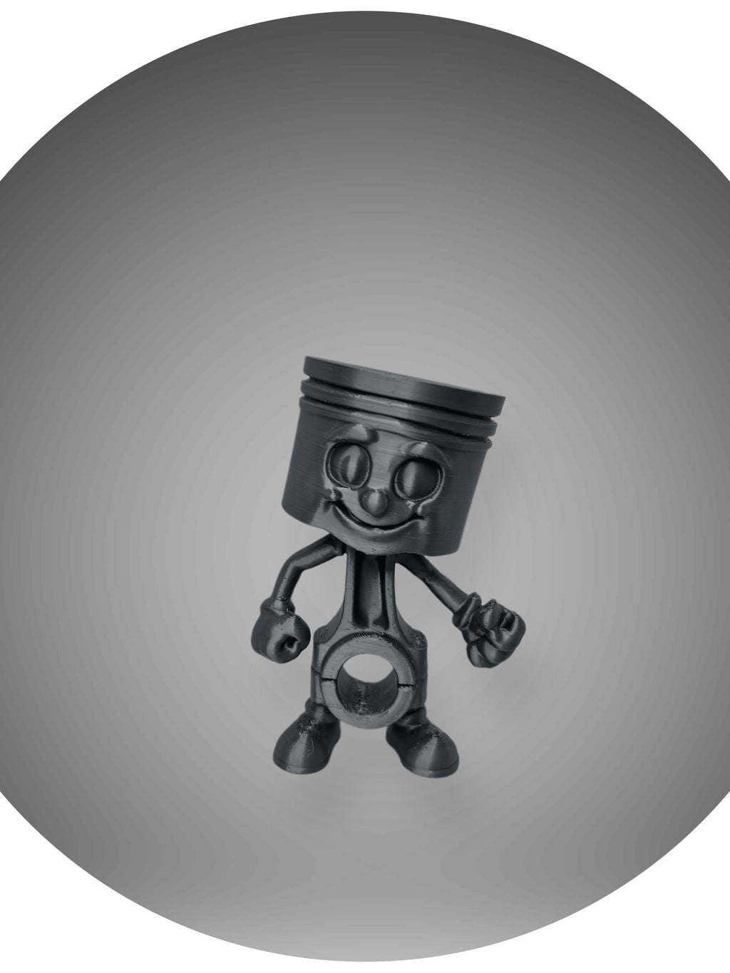 Dugattyú Figura – 3D Nyomtatott Autós Dekoráció (10 cm)