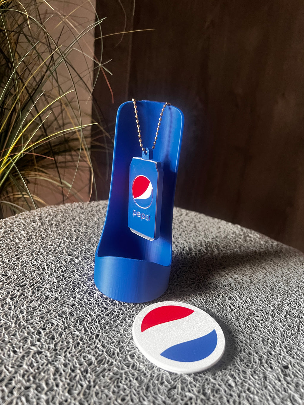 Pepsi 3D nyomtatott szett – italdoboz tartó, kulcstartó & italvédő tető