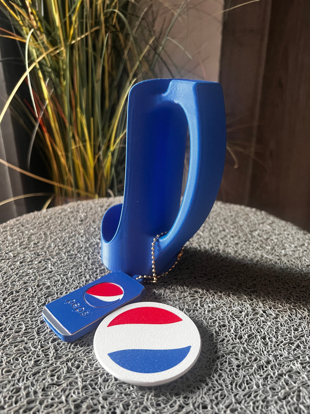 Pepsi 3D nyomtatott szett – italdoboz tartó, kulcstartó & italvédő tető
