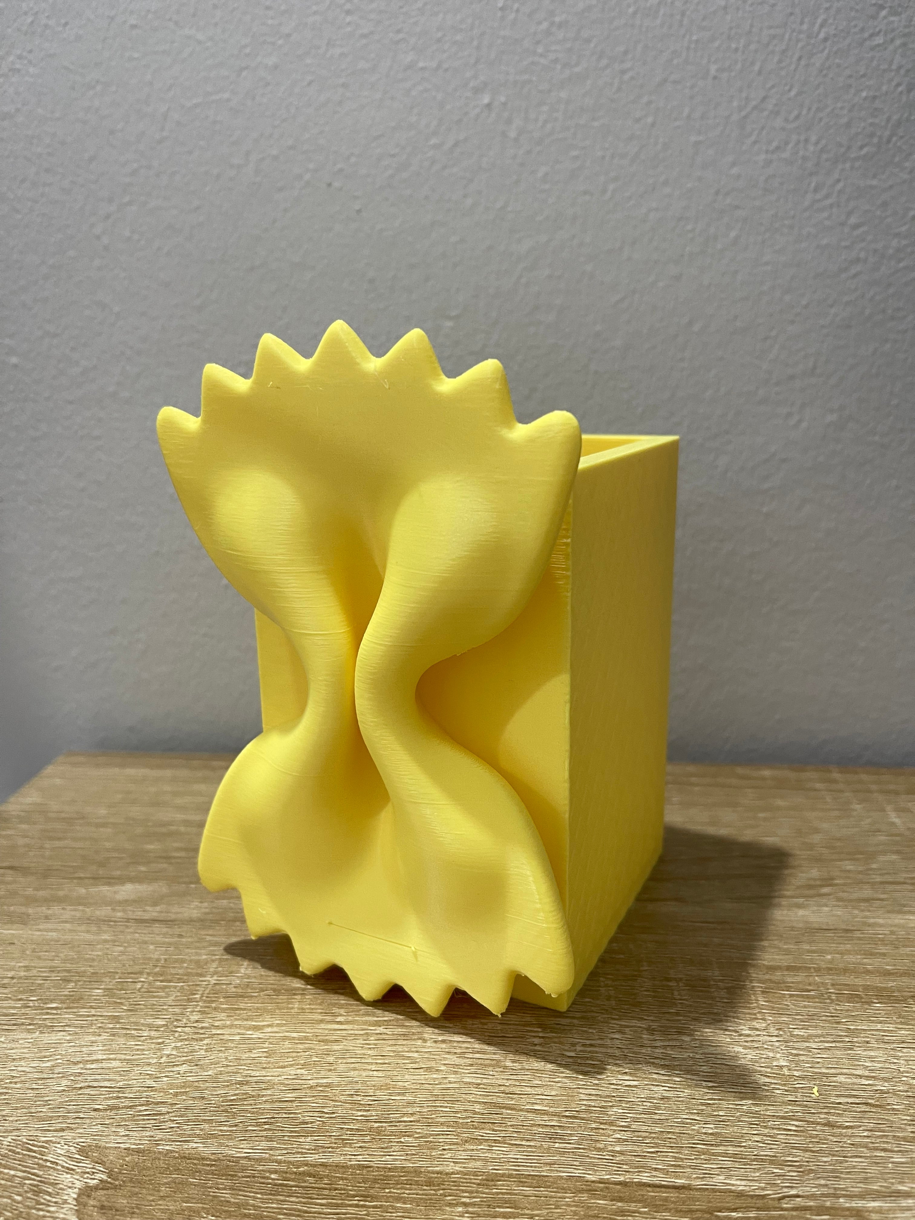 Farfalle Tészta Konyhai Eszköztartó – 3D Nyomtatott (Sárga)