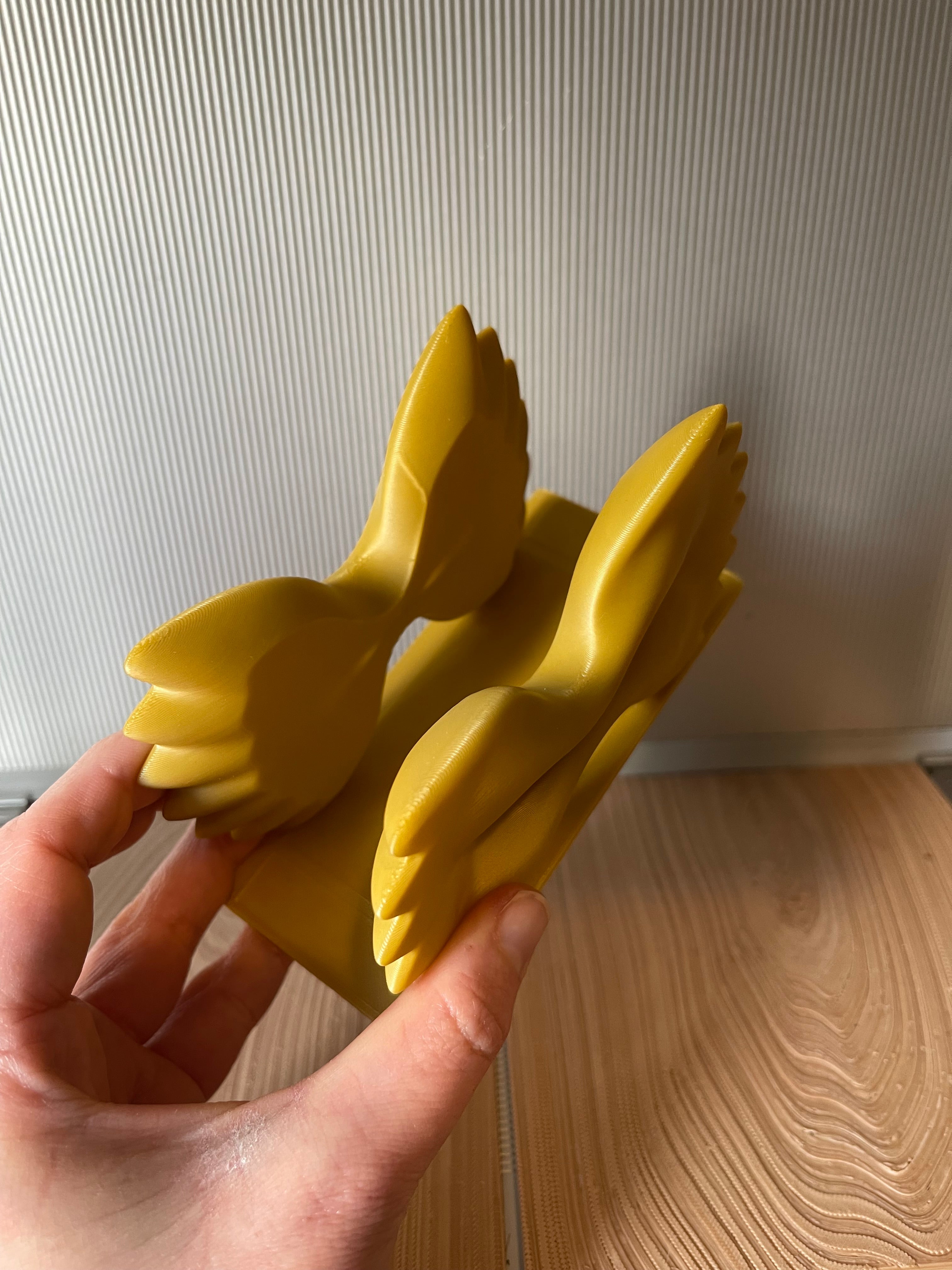 Farfalle Tészta Szalvétatartó – 3D Nyomtatott (Mustarsárga)